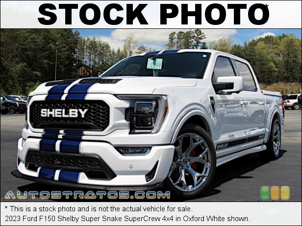 Stock photo for this 2023 Ford F150 SuperCrew 4x4 5.0 Liter DOHC 32-Valve Ti-VCT E85 V8 10 Speed Automatic