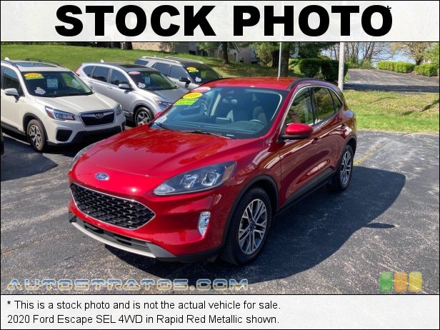 Stock photo for this 2020 Ford Escape SEL 4WD 1.5 Liter Turbocharged DOHC 12-Valve EcoBoost 3 Cylinder 8 Speed Automatic