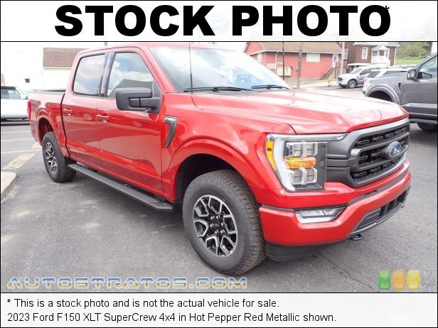 Stock photo for this 2023 Ford F150 XLT SuperCrew 4x4 2.7 Liter Turbocharged DOHC 24-Valve VVT EcoBoost V6 10 Speed Automatic