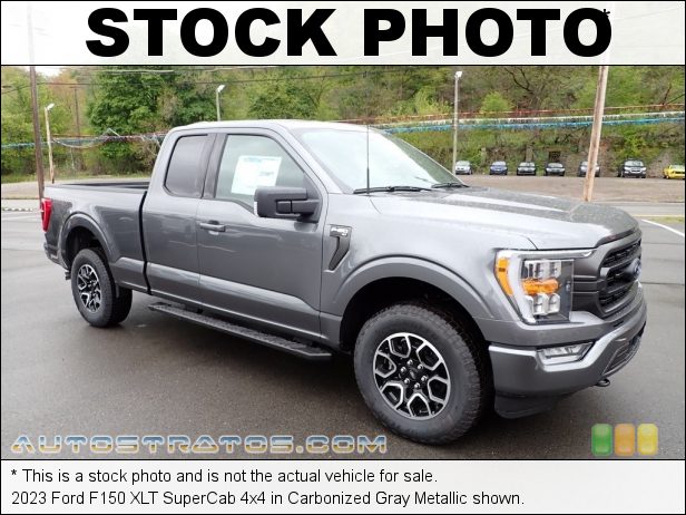 Stock photo for this 2023 Ford F150 XLT SuperCab 4x4 2.7 Liter Turbocharged DOHC 24-Valve VVT EcoBoost V6 10 Speed Automatic