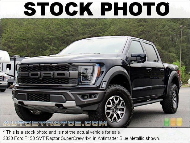 Stock photo for this 2023 Ford F150 SVT Raptor SuperCrew 4x4 3.5 Liter Twin-Turbocharged DOHC 24-Valve VVT EcoBoost V6 10 Speed Automatic