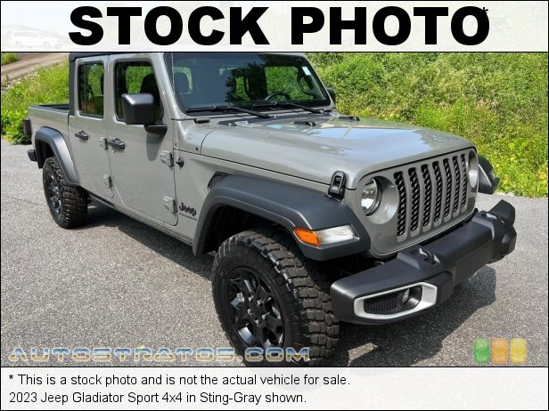 Stock photo for this 2023 Jeep Gladiator Sport 4x4 3.6 Liter DOHC 24-Valve VVT V6 8 Speed Automatic