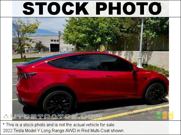Stock photo for this 2022 Tesla Model Y Long Range AWD AC Electromagnetic Motor 1 Speed Automatic