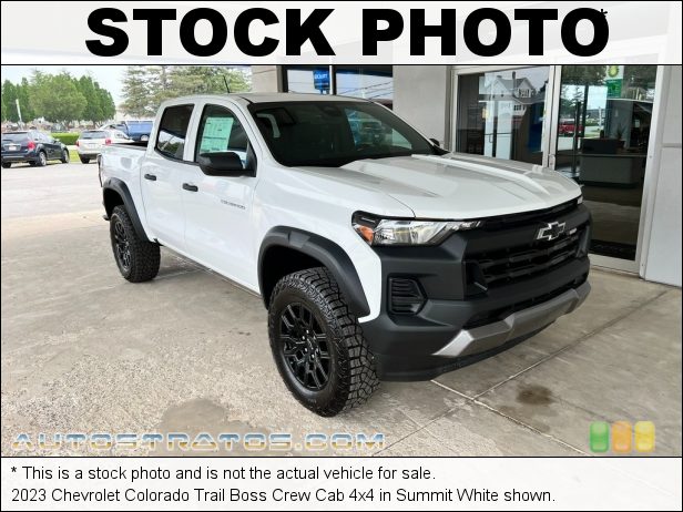 Stock photo for this 2023 Chevrolet Colorado Trail Boss Crew Cab 4x4 2.7 Liter Turbocharged DOHC 16-Valve VVT 4 Cylinder 8 Speed Automatic