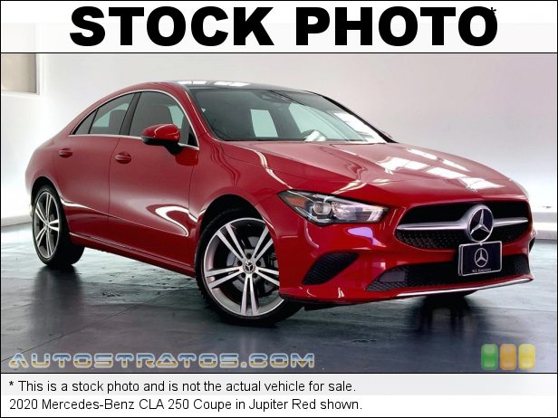 Stock photo for this 2022 Mercedes-Benz CLA 250 Coupe 2.0 Liter Turbocharged DOHC 16-Valve VVT 4 Cylinder 7 Speed DCT Dual-Clutch Automatic