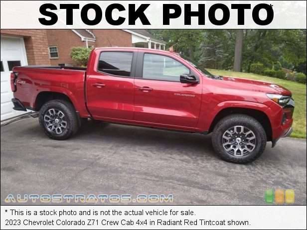 Stock photo for this 2023 Chevrolet Colorado Z71 Crew Cab 4x4 2.7 Liter Turbocharged DOHC 16-Valve VVT 4 Cylinder 8 Speed Automatic