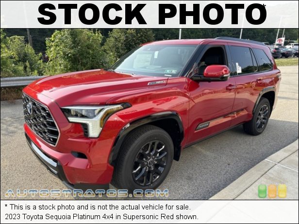 Stock photo for this 2023 Toyota Sequoia Platinum 4x4 3.5 Liter i-Force Twin-Turbocharged DOHC 24-Valve VVT-i V6 Gasol 10 Speed Automatic