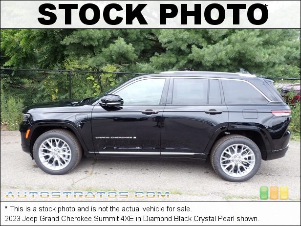 Stock photo for this 2023 Jeep Grand Cherokee Summit 4XE 2.0 Liter Turbocharged DOHC 16-Valve VVT 4 Cylinder Gasoline/Ele 8 Speed Automatic