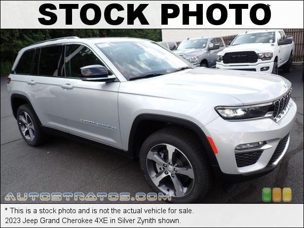 Stock photo for this 2023 Jeep Grand Cherokee 4XE 2.0 Liter Turbocharged DOHC 16-Valve VVT 4 Cylinder Gasoline/Ele 8 Speed Automatic