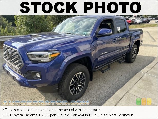 Stock photo for this 2023 Toyota Tacoma TRD Pro Double Cab 4x4 3.5 Liter DOHC 24-Valve VVT-i V6 6 Speed Automatic