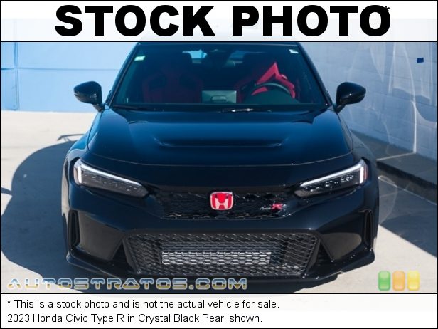 Stock photo for this 2023 Honda Civic Type R 2.0 Liter Turbocharged DOHC 16-Valve i-VTEC 4 Cylinder 6 Speed Manual