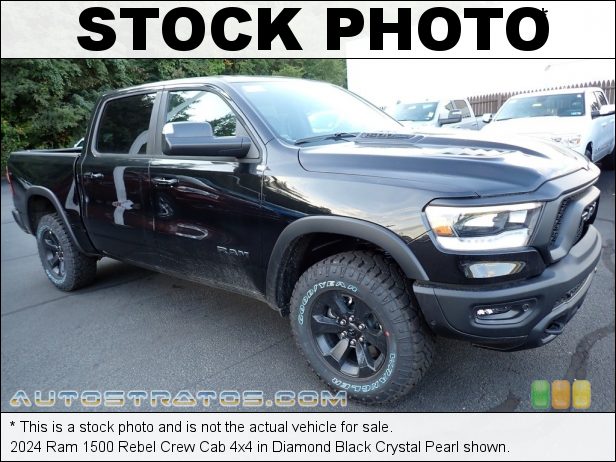 Stock photo for this 2024 Ram 1500 Rebel Crew Cab 4x4 5.7 Liter HEMI OHV 16-Valve VVT MDS V8 8 Speed Automatic