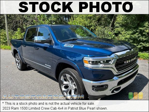 Stock photo for this 2023 Ram 1500 Limited Crew Cab 4x4 5.7 Liter HEMI OHV 16-Valve VVT MDS V8 8 Speed Automatic
