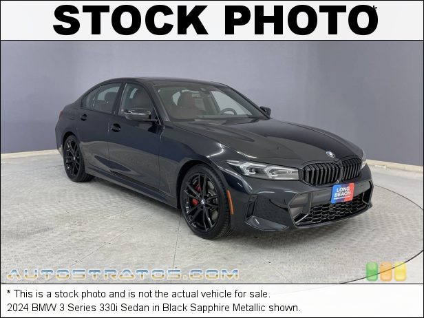 Stock photo for this 2024 BMW 3 Series 330i Sedan 2.0 Liter DI TwinPower Turbocharged DOHC 16-Valve VVT 4 Cylinder 8 Speed Automatic