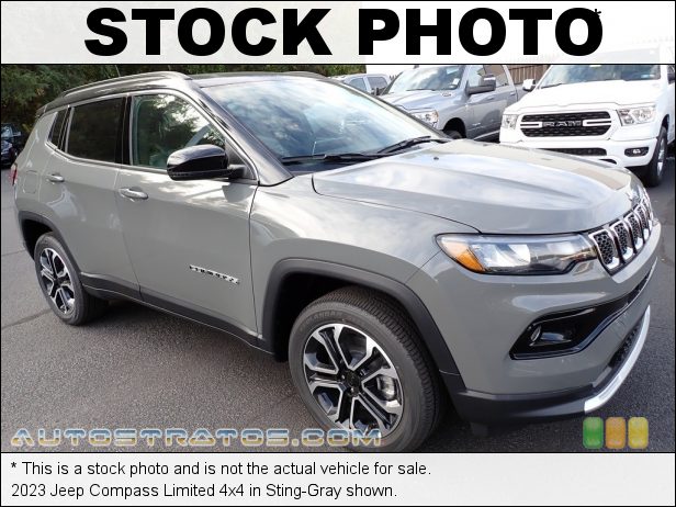 Stock photo for this 2023 Jeep Compass Limited 4x4 2.0 Liter Turbocharged DOHC 16-Valve VVT 4 Cylinder 8 Speed Automatic