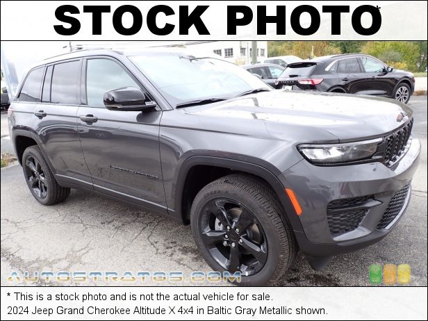 Stock photo for this 2024 Jeep Grand Cherokee Altitude X 4x4 3.6 Liter DOHC 24-Valve VVT V6 8 Speed Automatic