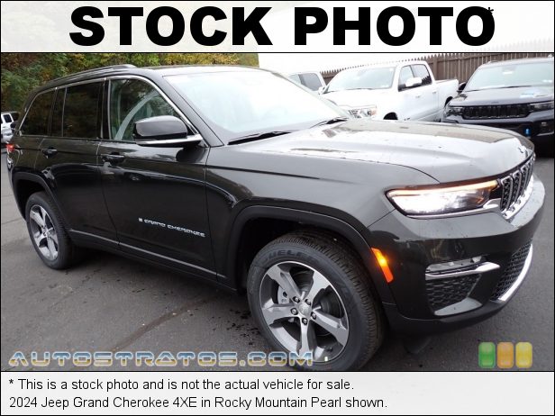 Stock photo for this 2024 Jeep Grand Cherokee 4XE 2.0 Liter Turbocharged DOHC 16-Valve VVT 4 Cylinder Gasoline/Ele 8 Speed Automatic