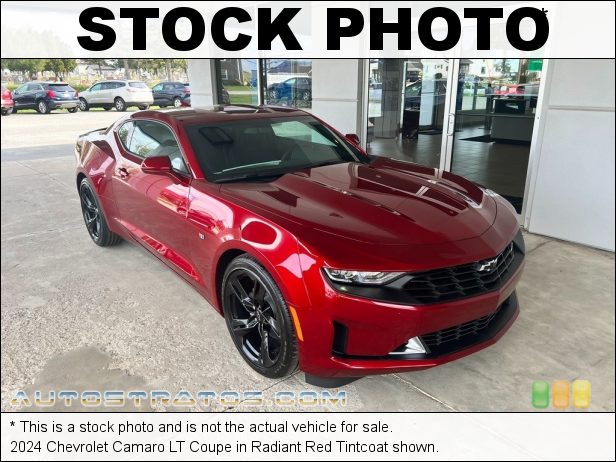 Stock photo for this 2024 Chevrolet Camaro LT Coupe 3.6 Liter DI DOHC 24-Valve VVT V6 10 Speed Automatic