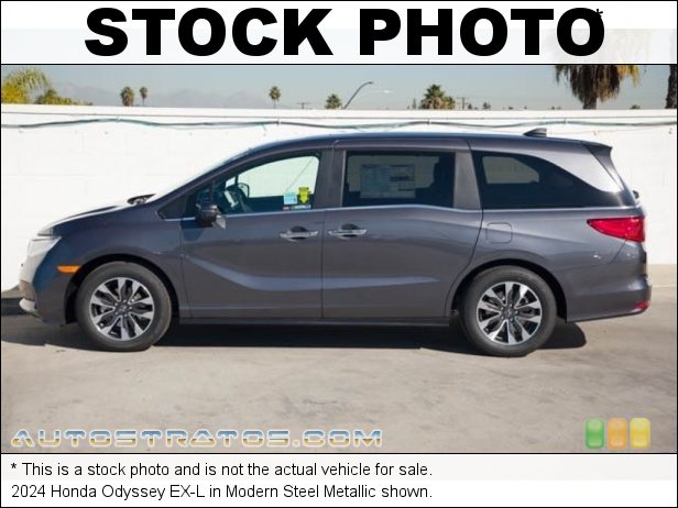 Stock photo for this 2024 Honda Odyssey EX-L 3.5 Liter SOHC 24-Valve i-VTEC V6 10 Speed Automatic