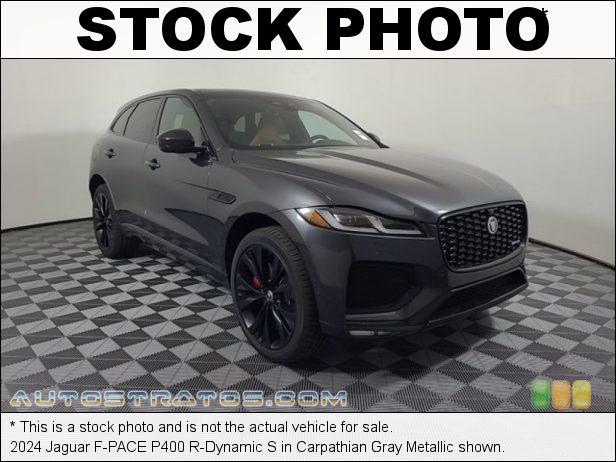 Stock photo for this 2024 Jaguar F-PACE P400 R-Dynamic S 3.0 Liter Turbocharged/Supercharged DOHC 24-Valve VVT Inline 6 C 8 Speed Automatic