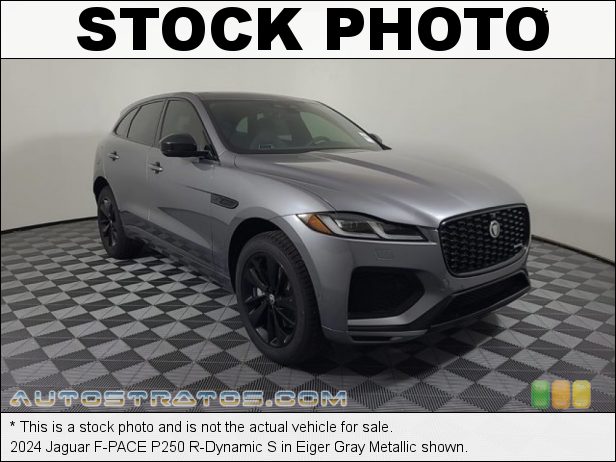 Stock photo for this 2024 Jaguar F-PACE P250 R-Dynamic S 2.0 Liter Turbocharged DOHC 16-Valve VVT 4 Cylinder 8 Speed Automatic