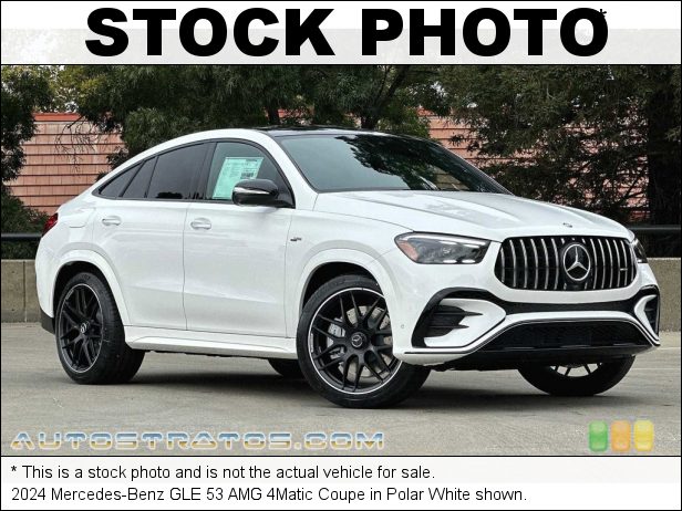 Stock photo for this 2024 Mercedes-Benz GLE 53 AMG 4Matic Coupe 3.0 Liter Turbocharged DOHC 24-Valve VVT Inline 6 Cylinder 9 Speed Automatic