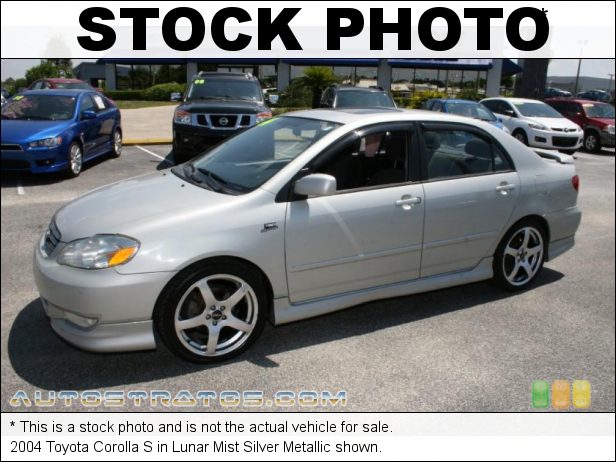 Stock photo for this 2004 Toyota Corolla S 1.8 Liter DOHC 16-Valve VVT-i 4 Cylinder 4 Speed Automatic
