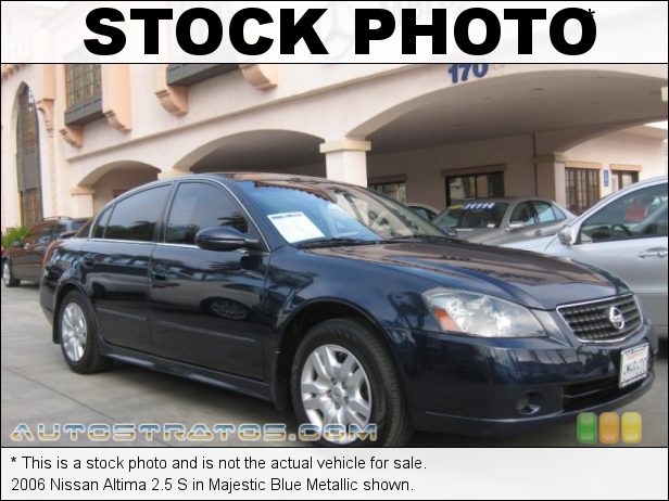 Stock photo for this 2006 Nissan Altima 2.5 2.5 Liter DOHC 16V CVTC 4 Cylinder 4 Speed Automatic
