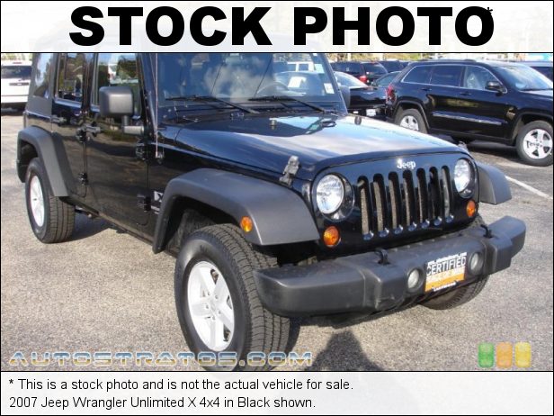 Stock photo for this 2007 Jeep Wrangler Unlimited X 4x4 3.8 Liter OHV 12-Valve V6 6 Speed Manual