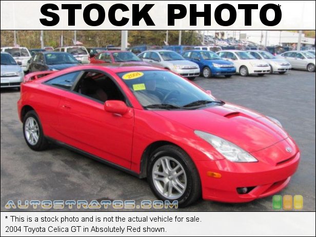 Stock photo for this 2004 Toyota Celica GT 1.8L DOHC 16V VVT-i 4 Cylinder 4 Speed Automatic