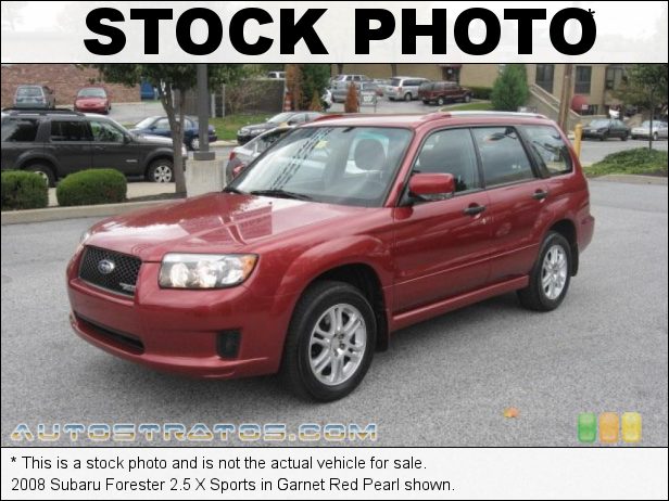 Stock photo for this 2008 Subaru Forester 2.5 X Sports 2.5 Liter SOHC 16-Valve VVT Flat 4 Cylinder 4 Speed Automatic