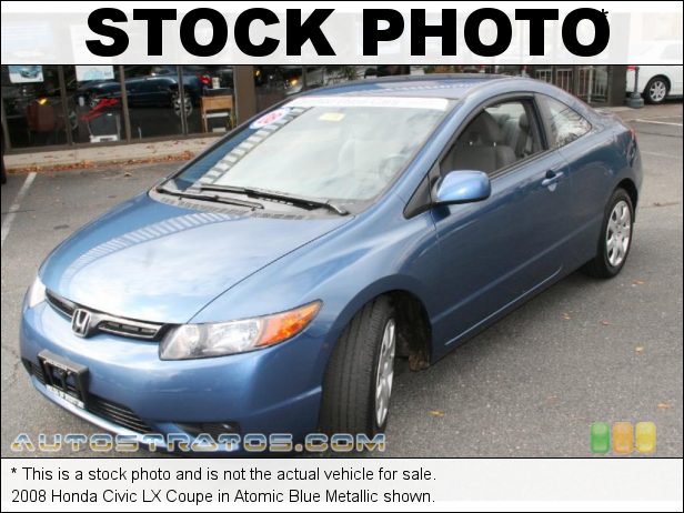 Stock photo for this 2008 Honda Civic LX Coupe 1.8 Liter SOHC 16-Valve 4 Cylinder 5 Speed Automatic