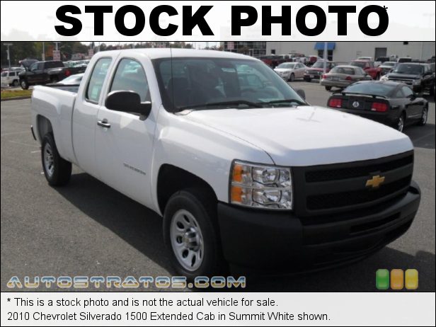 Stock photo for this 2010 Chevrolet Silverado 1500 Extended Cab 4.3 Liter OHV 12-Valve Vortec V6 4 Speed Automatic
