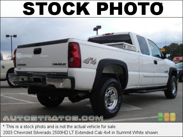 Stock photo for this 2003 Chevrolet Silverado 2500HD LT Extended Cab 4x4 6.6 Liter OHV 16-Valve Duramax Turbo-Diesel V8 5 Speed Allison Automatic