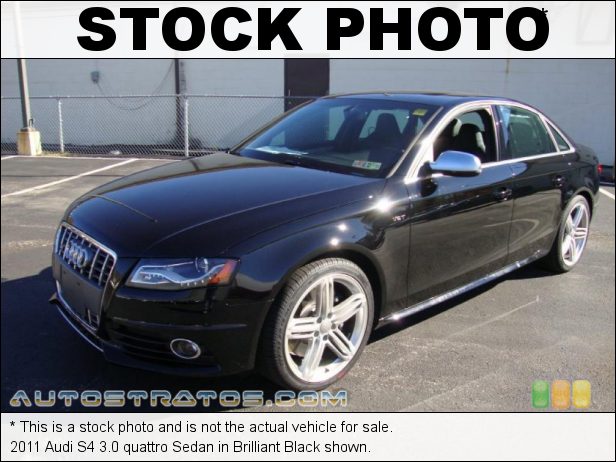 Stock photo for this 2011 Audi S4 3.0 quattro Sedan 3.0 Liter Supercharged FSI DOHC 24-Valve VVT V6 7 Speed S tronic Dual Clutch Automatic
