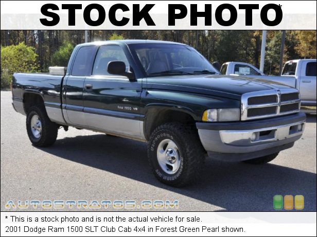 Stock photo for this 2001 Dodge Ram 1500 SLT Club Cab 4x4 5.9 Liter OHV 16-Valve V8 4 Speed Automatic