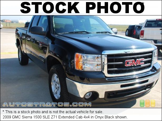 Stock photo for this 2009 GMC Sierra 1500 SLE Extended Cab 4x4 5.3 Liter OHV 16-Valve Vortec V8 4 Speed Automatic