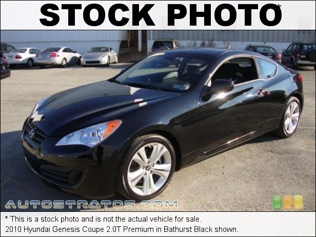 Stock photo for this 2010 Hyundai Genesis Coupe 2.0T Premium 2.0 Liter Turbocharged DOHC 16-Valve Dual CVVT 4 Cylinder 5 Speed Shiftronic Automatic