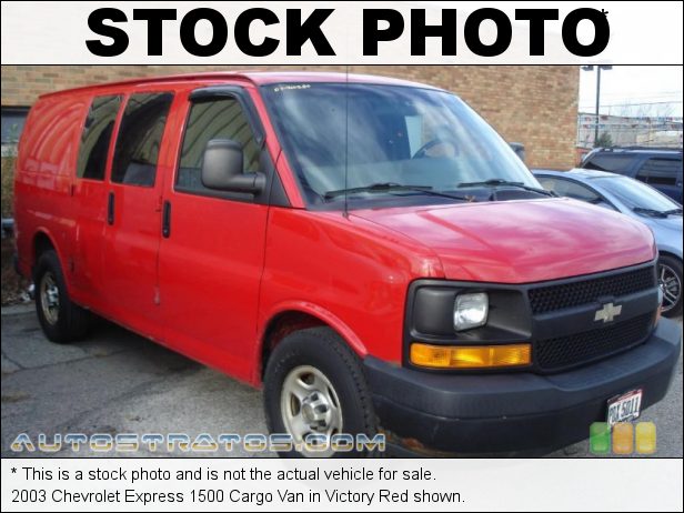 Stock photo for this 2003 Chevrolet Express 1500 Cargo Van 4.3 Liter OHV 12-Valve V6 4 Speed Automatic