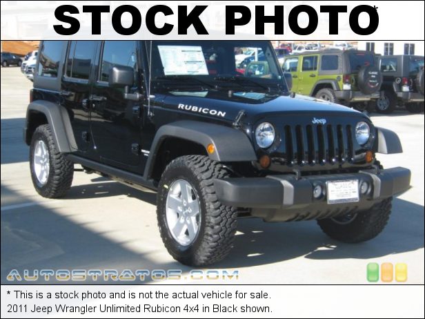 Stock photo for this 2011 Jeep Wrangler Unlimited Rubicon 4x4 3.8 Liter OHV 12-Valve V6 4 Speed Automatic