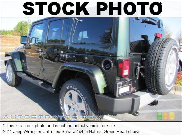 Stock photo for this 2011 Jeep Wrangler Unlimited Sahara 4x4 3.8 Liter OHV 12-Valve V6 6 Speed Manual
