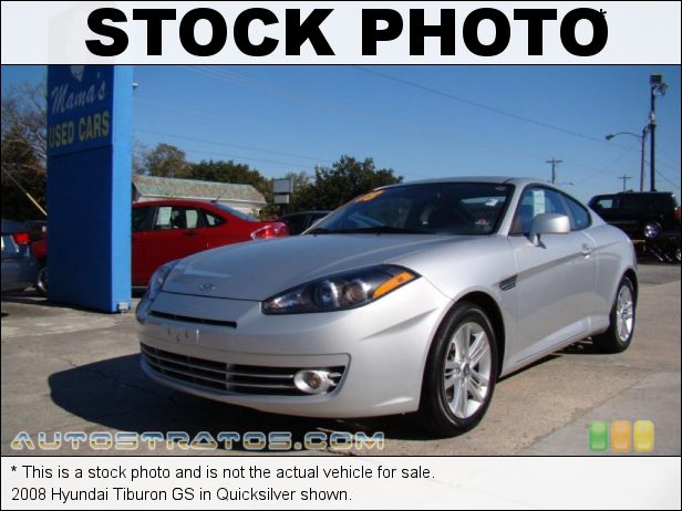 Stock photo for this 2008 Hyundai Tiburon GS 2.0 Liter DOHC 16-Valve CVVT 4 Cylinder 4 Speed Shiftronic Automatic