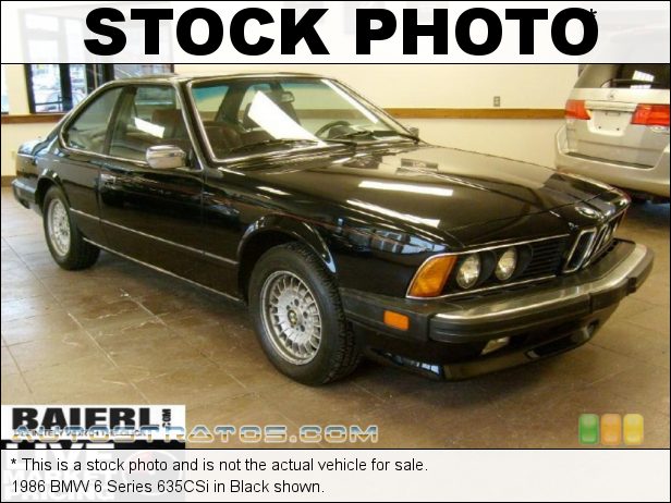Stock photo for this 1986 BMW 6 Series 635CSi 3.4 Liter SOHC 12-Valve Inline 6 Cylinder 4 Speed Automatic