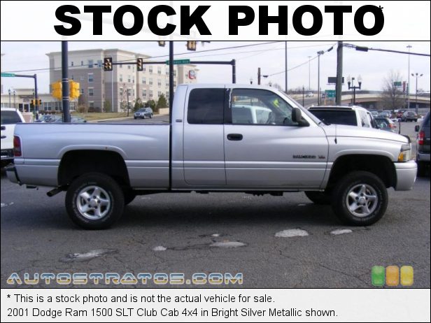 Stock photo for this 2001 Dodge Ram 1500 Club Cab 4x4 5.2 Liter OHV 16-Valve V8 4 Speed Automatic