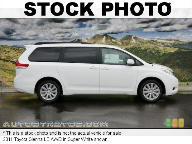 Stock photo for this 2011 Toyota Sienna LE AWD 3.5 Liter DOHC 24-Valve VVT-i V6 6 Speed ECT-i Automatic