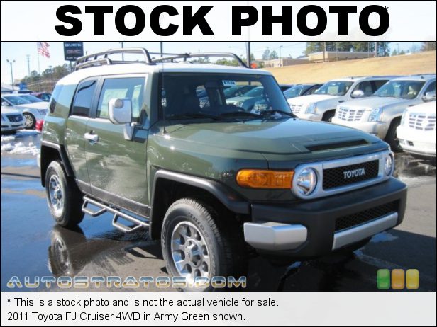 Stock photo for this 2011 Toyota FJ Cruiser 4WD 4.0 Liter DOHC 24-Valve Dual VVT-i V6 5 Speed ECT Automatic