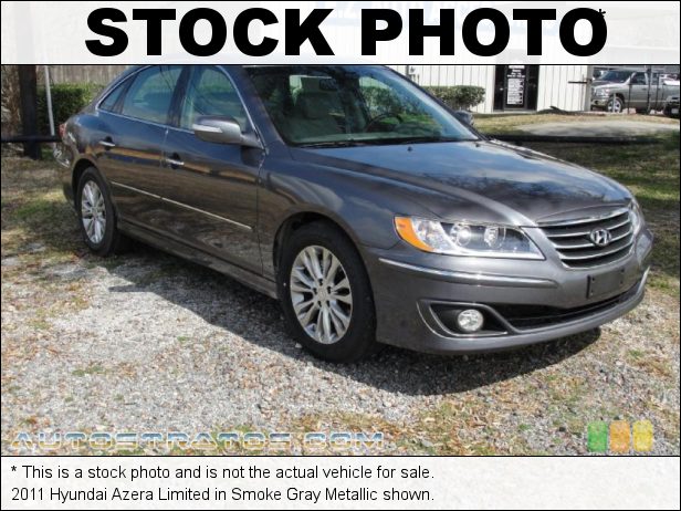 Stock photo for this 2011 Hyundai Azera Limited 3.8 Liter DOHC 24-Valve DCVVT V6 6 Speed Shiftronic Automatic