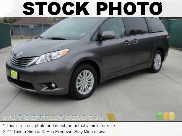Stock photo for this 2011 Toyota Sienna XLE 3.5 Liter DOHC 24-Valve VVT-i V6 6 Speed ECT-i Automatic