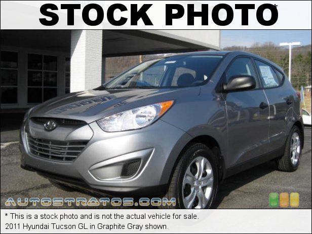 Stock photo for this 2011 Hyundai Tucson GL 2.0 Liter DOHC 16-Valve CVVT 4 Cylinder 6 Speed Shiftronic Automatic