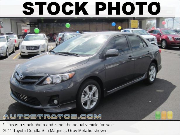 Stock photo for this 2011 Toyota Corolla S 1.8 Liter DOHC 16-Valve Dual-VVTi 4 Cylinder 4 Speed ECT-i Automatic